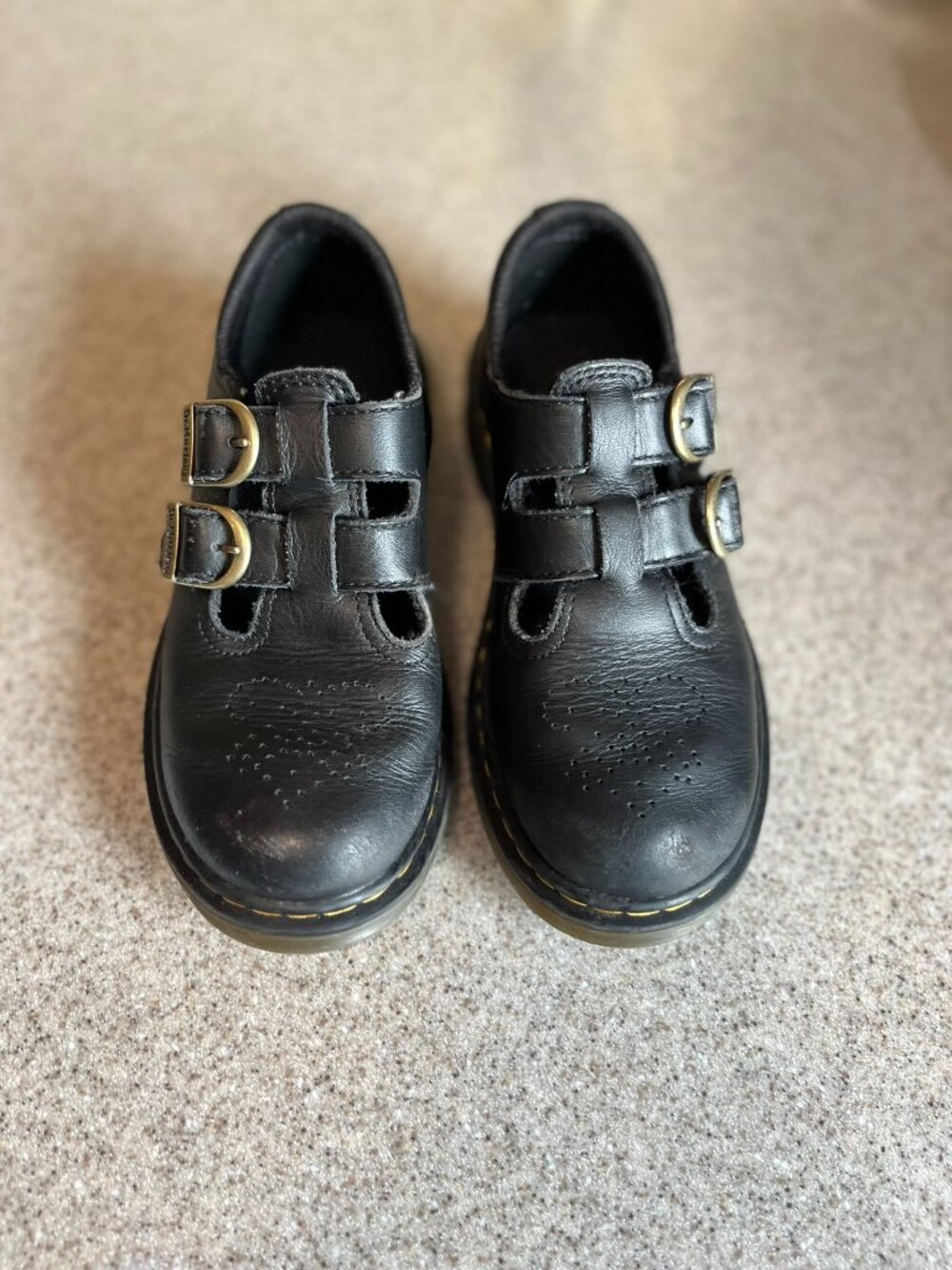 Black Dr. Martens Youth Mary Jane Sandals – Size 1